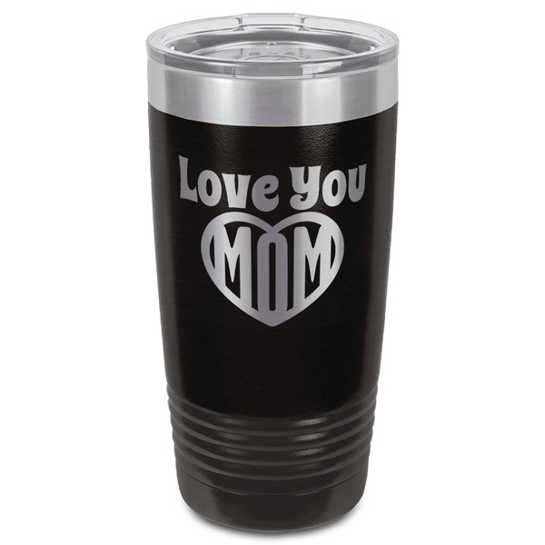 Love You Mom Black Polar Camel Tumbler - 20oz - Front