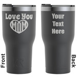 Love You Mom RTIC Tumbler - Black - Engraved Front & Back