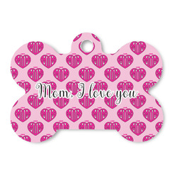 Love You Mom Bone Shaped Dog ID Tag