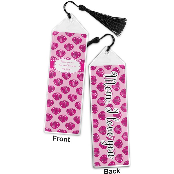 Love You Mom Bookmark with tassel - Front and Back