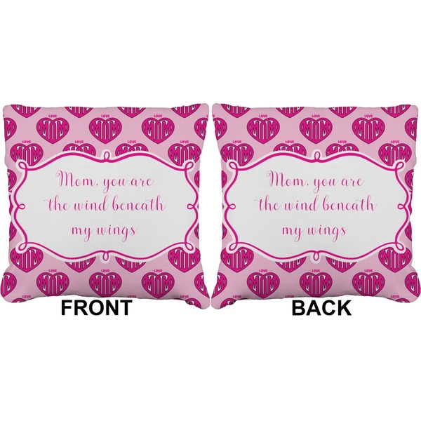 Love You Mom Burlap Pillow Approval