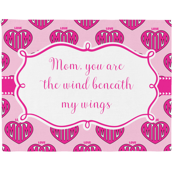 Custom Love You Mom Woven Fabric Placemat - Twill