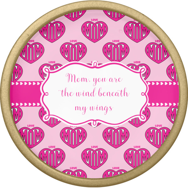 Love You Mom Cabinet Knob - Gold - Front