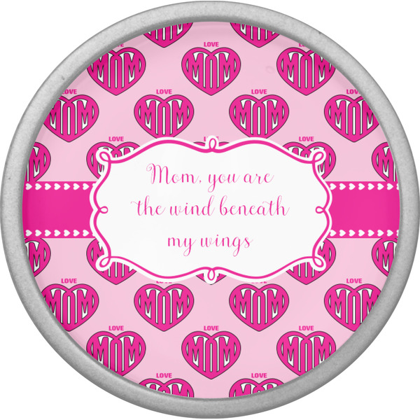 Love You Mom Cabinet Knob - Nickel - Front