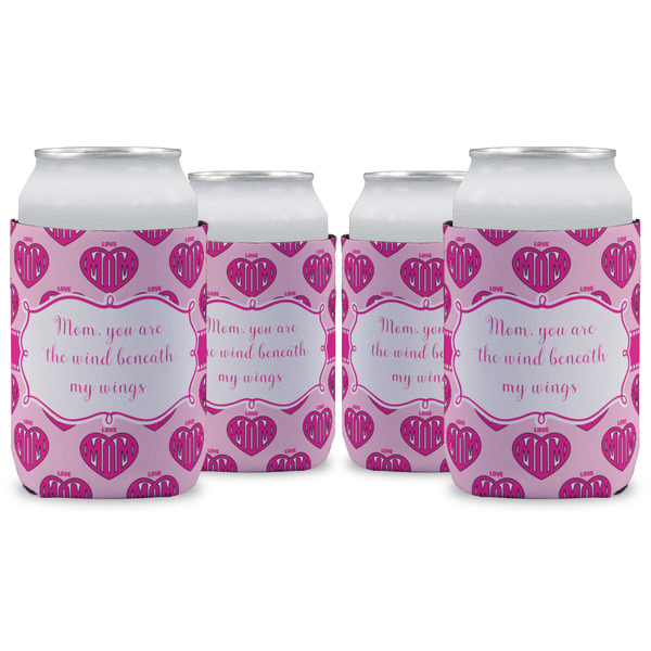 Custom Love You Mom Can Cooler (12 oz) - Set of 4