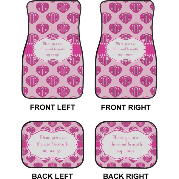 Love You Mom Car Floor Mats Set (2F + 2B)