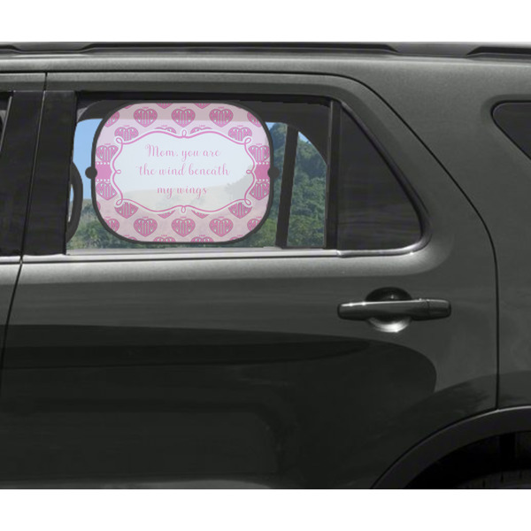 Love You Mom Car Sun Shade Black - In Car Window
