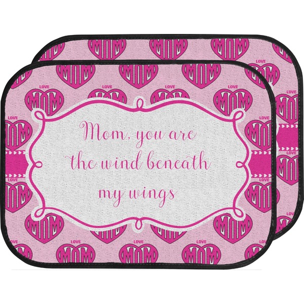 Custom Love You Mom Car Floor Mats (Back Seat)