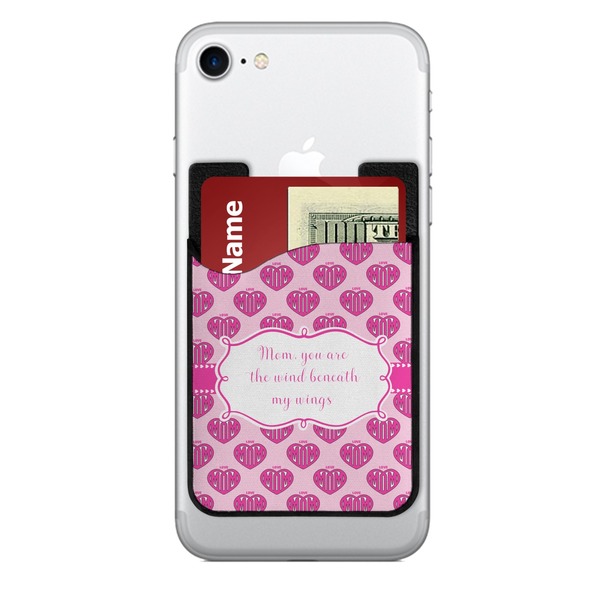 Custom Love You Mom 2-in-1 Cell Phone Credit Card Holder & Screen Cleaner