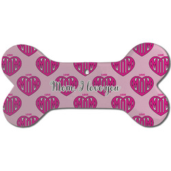 Love You Mom Ceramic Dog Ornament - Front