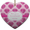 Love You Mom Heart Ceramic Ornament