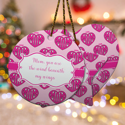 Love You Mom Ceramic Ornament