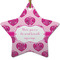 Love You Mom Star Ceramic Ornament