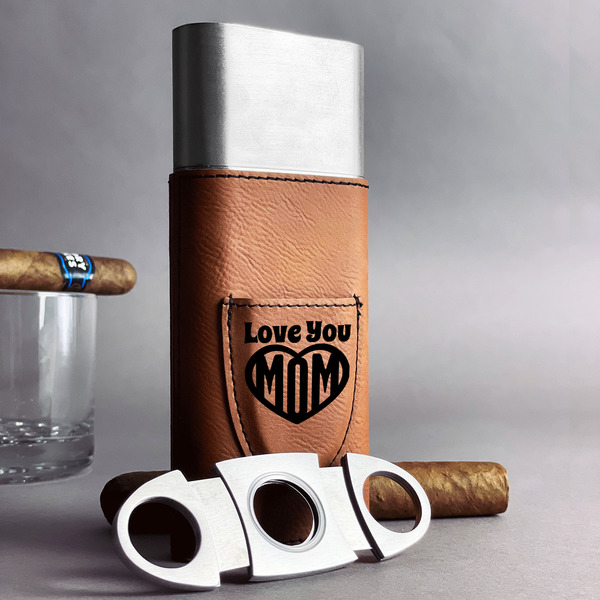 Love You Mom Cigar Case with Cutter - IN CONTEXT