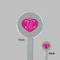 Love You Mom Clear Plastic 7" Stir Stick - Round - Front & Back