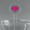 Love You Mom 5.5" Round Plastic Stir Sticks - Clear