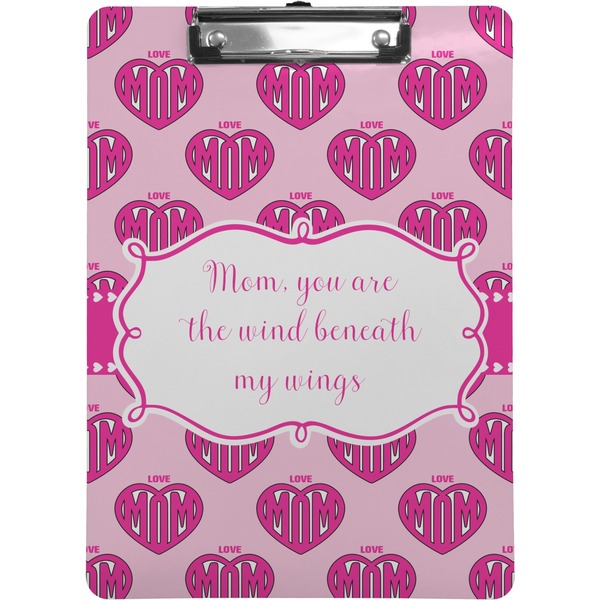Custom Love You Mom Clipboard (Letter Size)