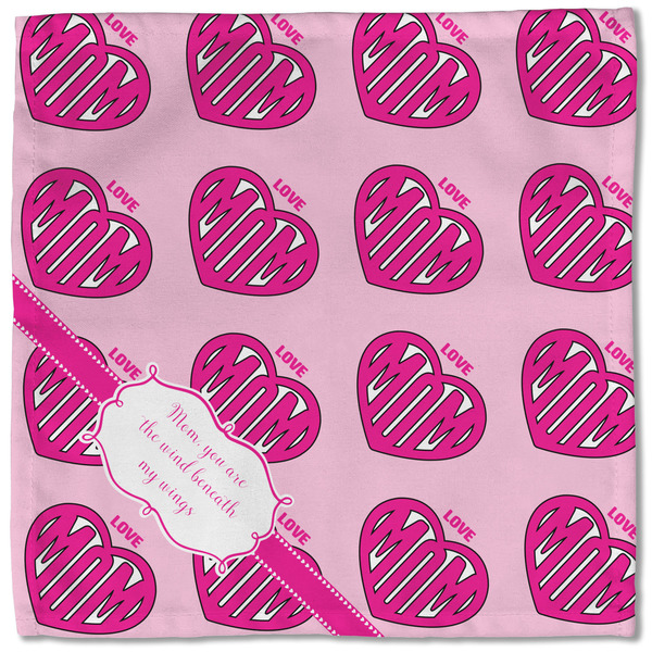 Love You Mom Cloth Napkins - Personalized Lunch (Single Full Open)