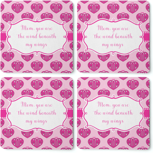 Love You Mom Coaster Rubber Back - Apvl