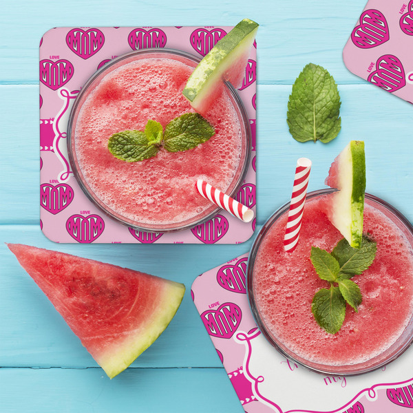 Love You Mom Coaster Set - LIFESTYLE