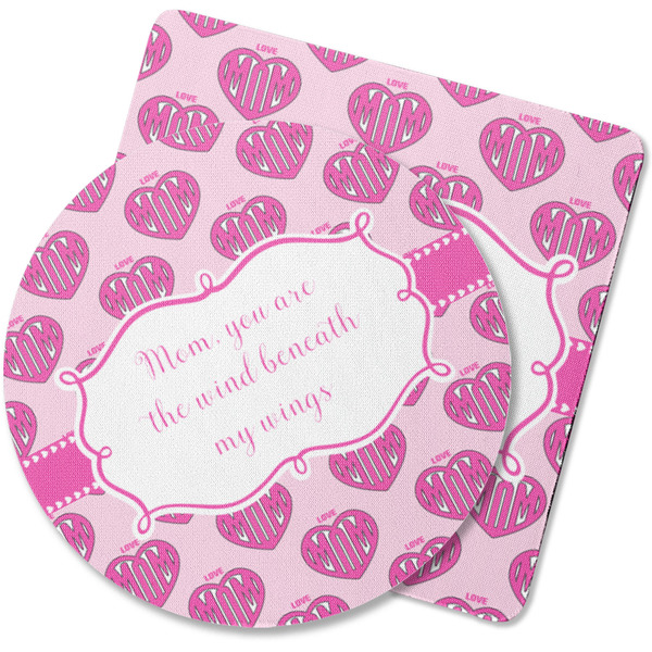 Custom Love You Mom Rubber Backed Coaster