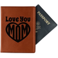 Love You Mom Passport Holder - Faux Leather