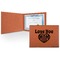 Love You Mom Cognac Leatherette Diploma / Certificate Holders - Front only - Main