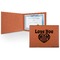 Love You Mom Leatherette Certificate Holder - Front