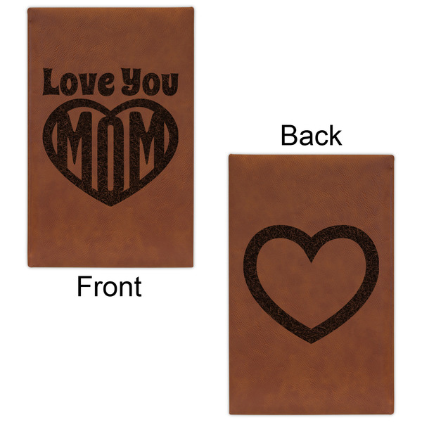 Love You Mom Cognac Leatherette Journal - Double Sided - Apvl