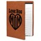 Love You Mom Cognac Leatherette Portfolios with Notepad - Large - Main