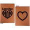 Love You Mom Cognac Leatherette Portfolios with Notepad - Small - Double Sided- Apvl
