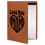 Love You Mom Leatherette Portfolio with Notepad - Small - Single Sided