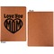 Love You Mom Cognac Leatherette Portfolios with Notepad - Small - Single Sided- Apvl