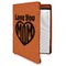 Love You Mom Leatherette Zipper Portfolio with Notepad - Single Sided