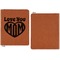 Love You Mom Cognac Leatherette Zipper Portfolios with Notepad - Single Sided - Apvl
