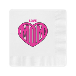Love You Mom Coined Cocktail Napkins