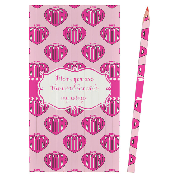 Love You Mom Colored Pencils - Front View