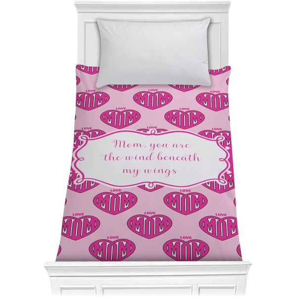 Custom Love You Mom Comforter - Twin