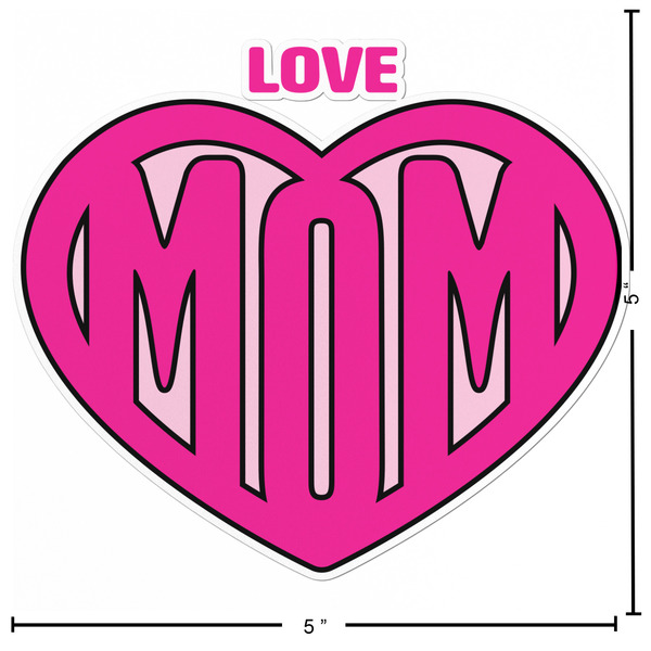 Love You Mom Custom Shape Iron On Patches - L - APPROVAL