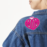 Love You Mom Twill Iron On Patch - Custom Shape - Large