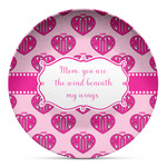 Love You Mom Microwave Safe Plastic Plate - Composite Polymer