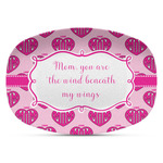 Love You Mom Plastic Platter - Microwave & Oven Safe Composite Polymer