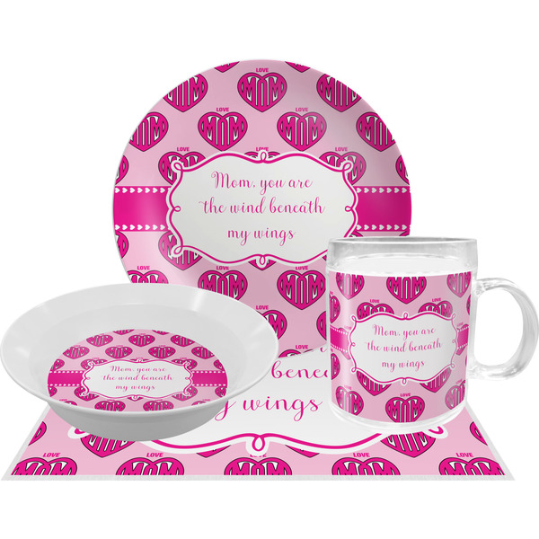 Love You Mom Dinner Set - 4 Pc (Personalized)
