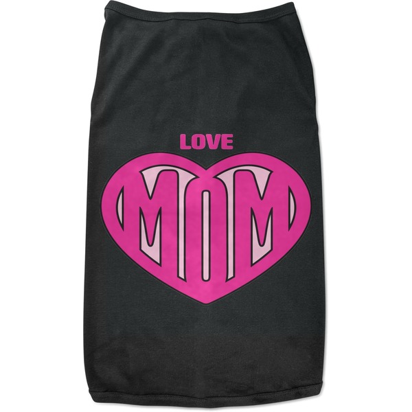 Custom Love You Mom Black Pet Shirt - XL