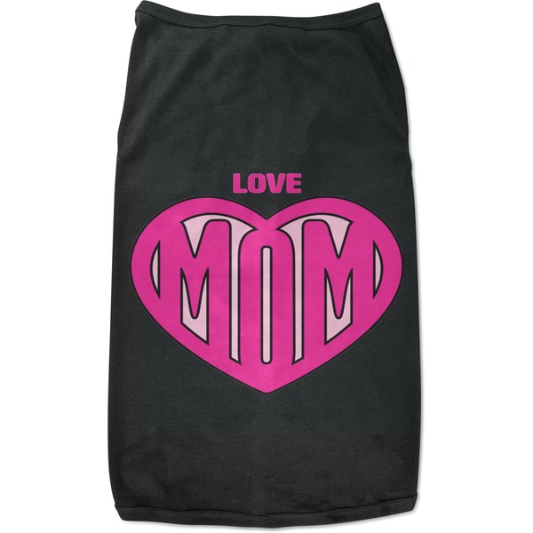 Custom Love You Mom Black Pet Shirt - L