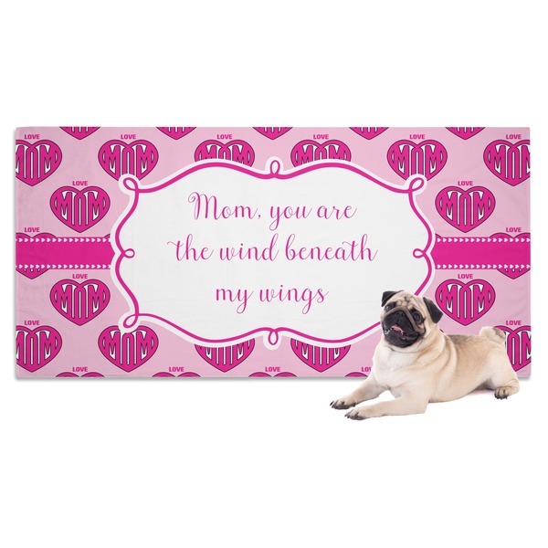 Custom Love You Mom Dog Towel