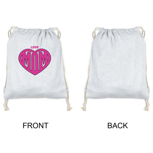 Love You Mom Drawstring Backpacks - Sweatshirt Fleece - Single Sided - APPROVAL