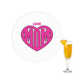 Love You Mom Printed Drink Topper - 2.15"