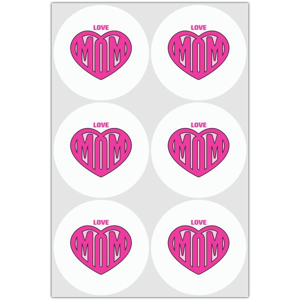 Love You Mom Drink Topper - XLarge - Set of 6