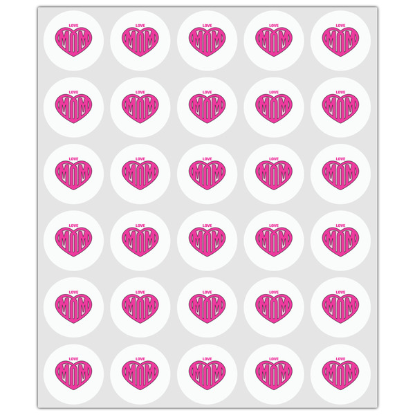 Love You Mom Drink Topper - XSmall - Set of 30